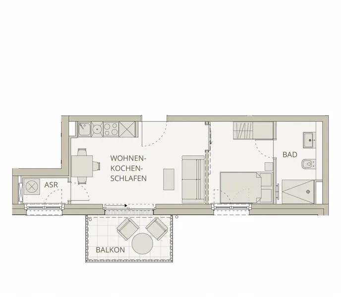 Neubau / Mini-Studio / 1,5 Zimmer — photo 1